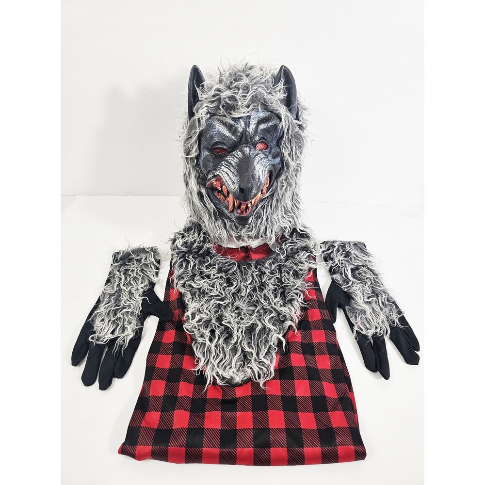 Wolf Costume Childs XL 14/16 Hands Feet Mask Top Halloween Cosplay